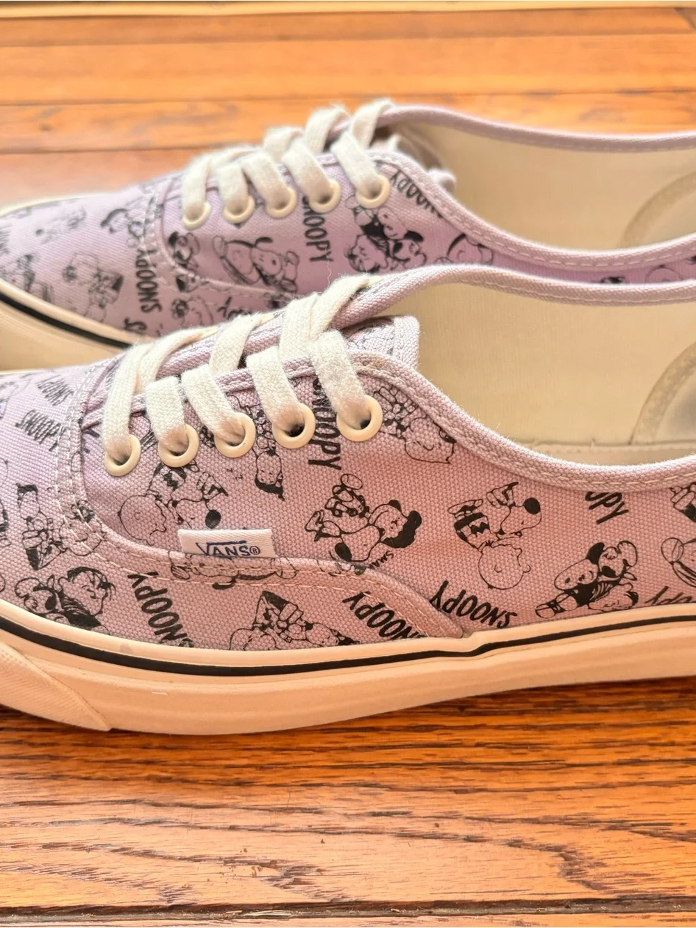 Peanuts Vault Vans Snoopy And Gang Sneakers Lavender Mens